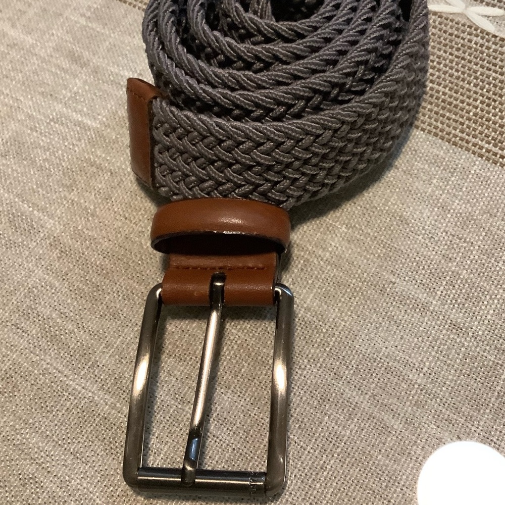 PERRY ELLIS MENS Stylish Gray and Brown Men's Belt O/S